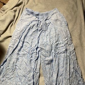 Flowy pants with slits on the side.